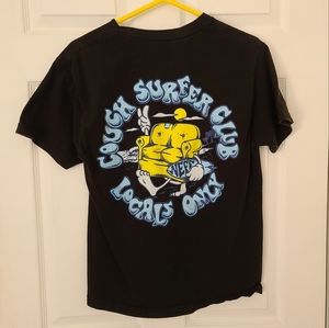 Neff black graphic couch surfer club T-shirt size medium